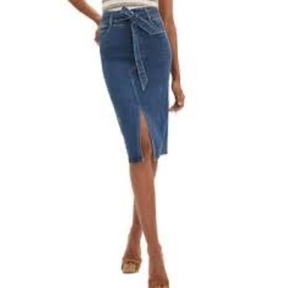NWT Veronica Beard Nazia Denim Pencil Skirt Size 4 - Picture 1 of 8